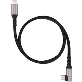 Nanocable Cable USB-C Acodado 3.2 Gen2 100W 4K/60Hz 3m Negro
